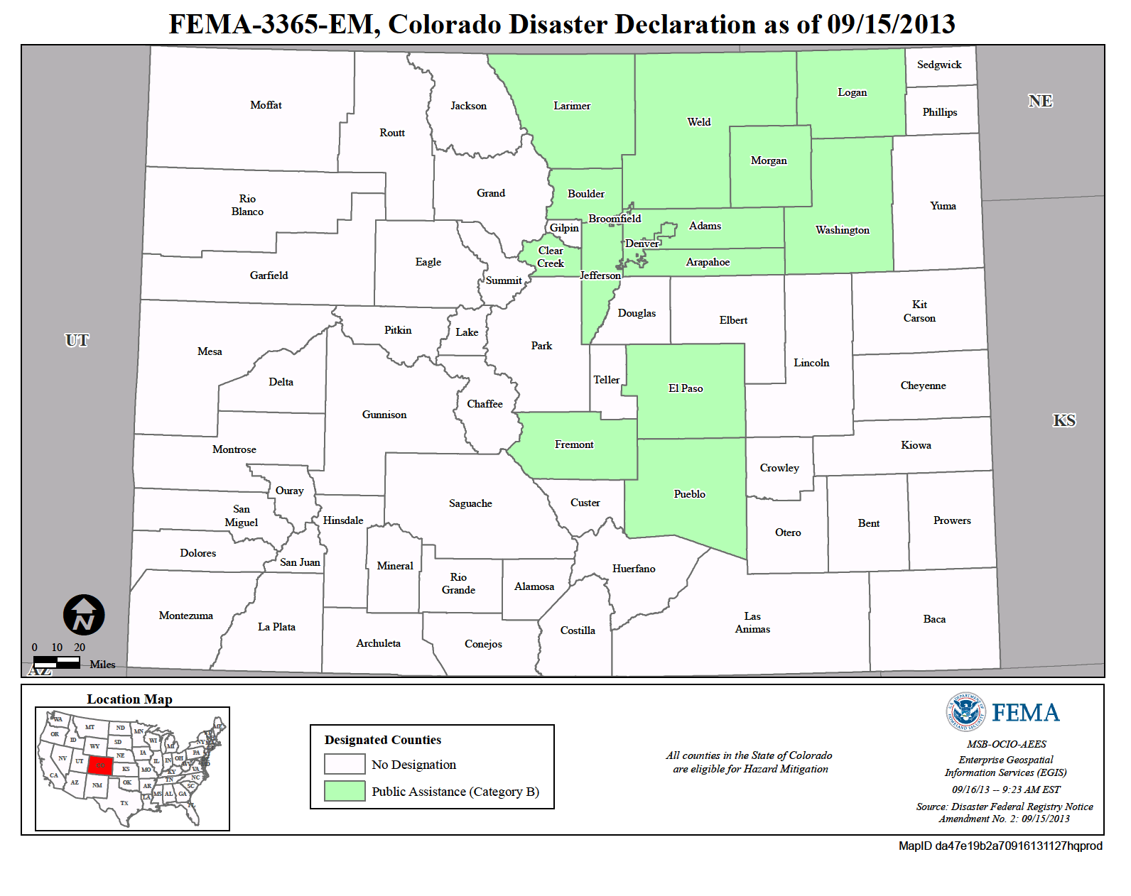 Colorado Severe Storms, Flooding, Landslides, And Mudslides (EM3365CO
