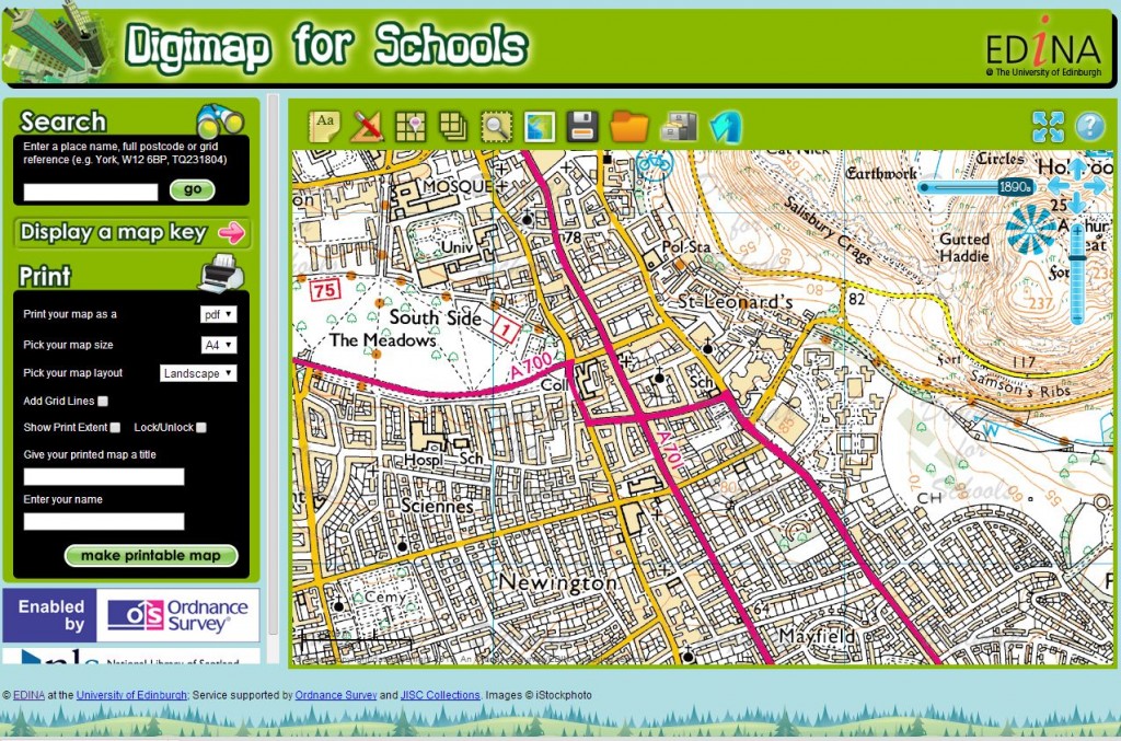 英國線上地圖教學平台Digimap for Schools « 地圖與遙測影像數位典藏計畫