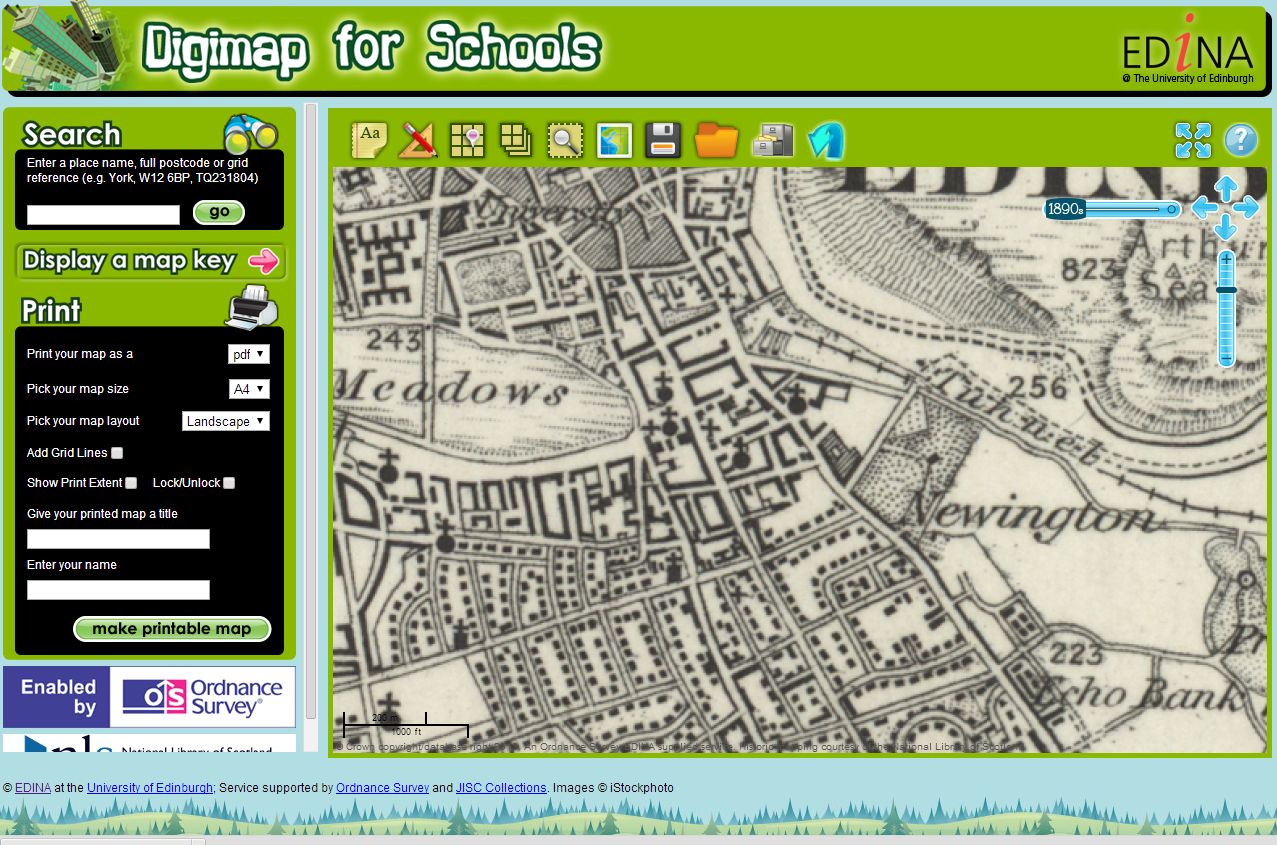 英國線上地圖教學平台Digimap for Schools « 地圖與遙測影像數位典藏計畫
