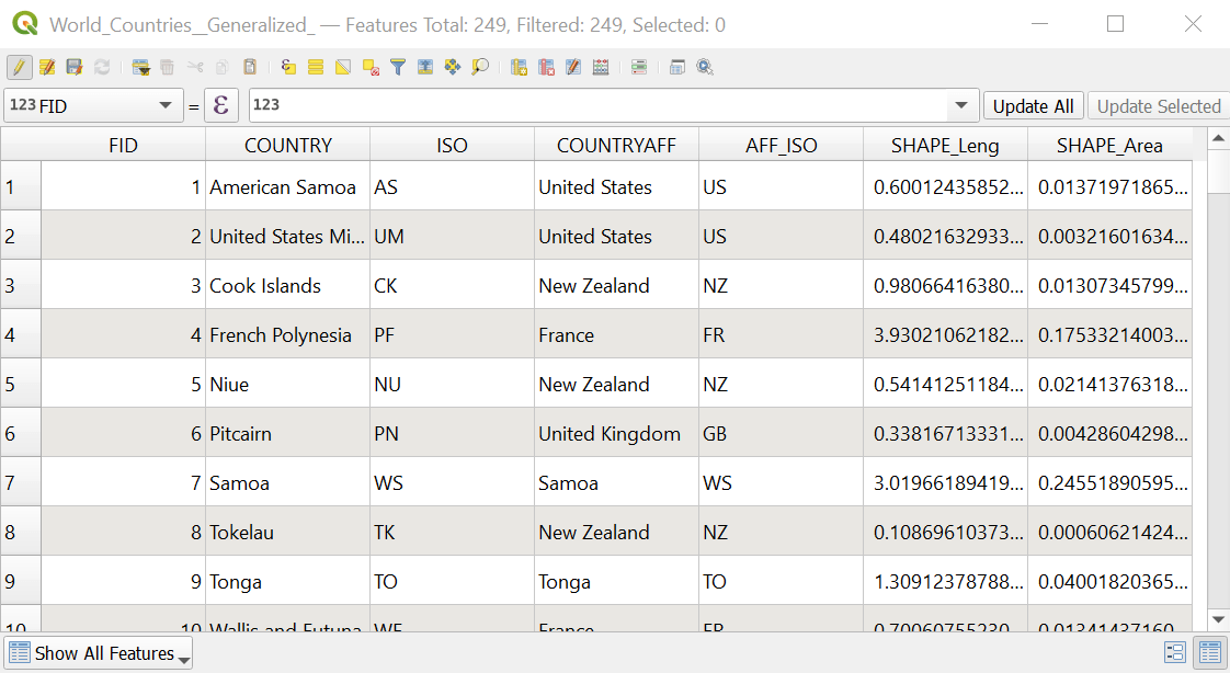 Attribute Table in QGIS — GIS Resource Training Center