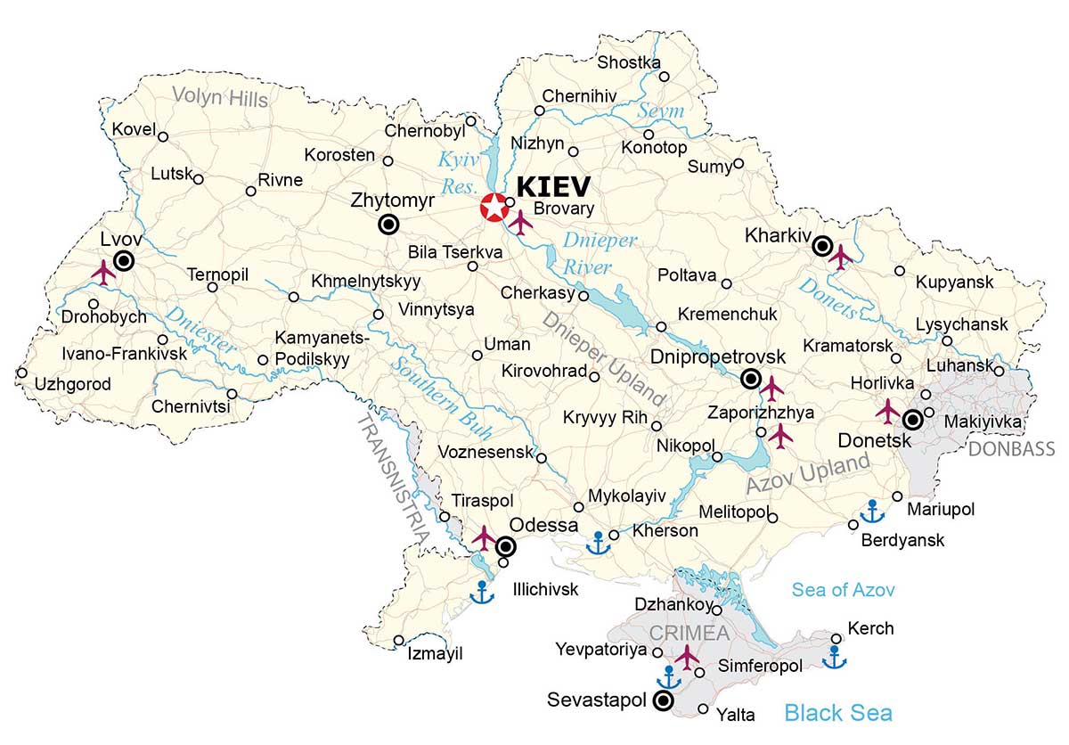 Map of Ukraine GIS Geography