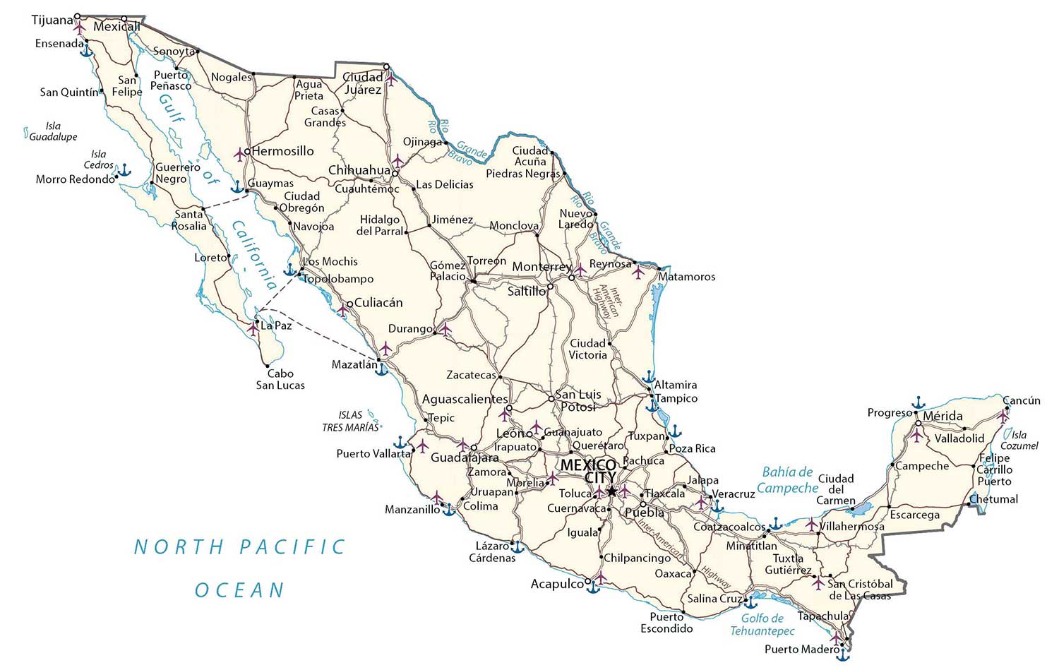 Map of Mexico GIS Geography