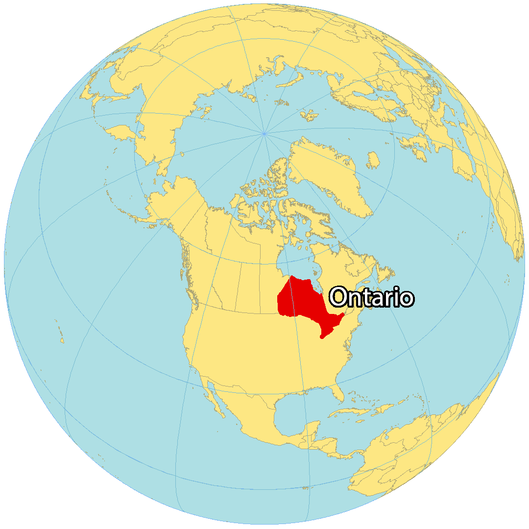 Map of Ontario Cities and Roads GIS Geography