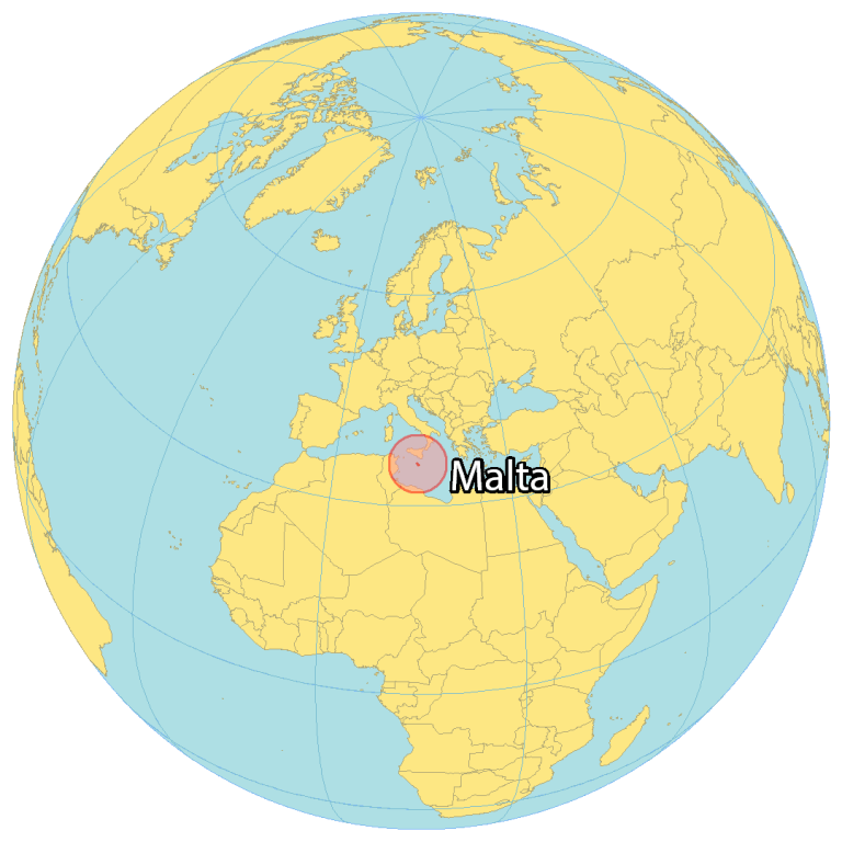 Malta Map Cities and Roads GIS Geography