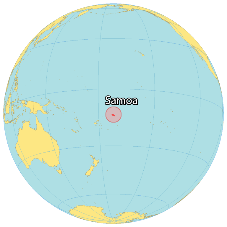 Map of Samoa GIS Geography