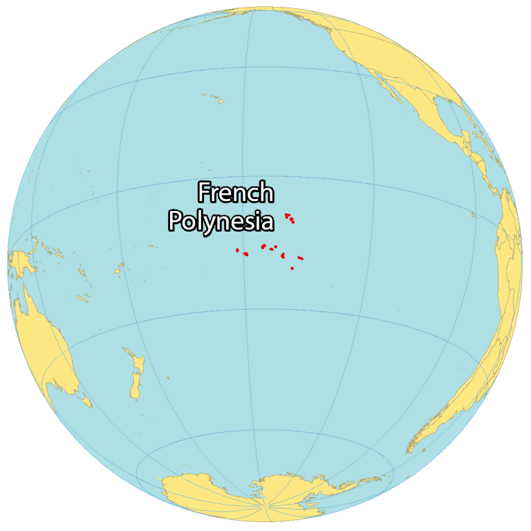 Map of French Polynesia GIS Geography