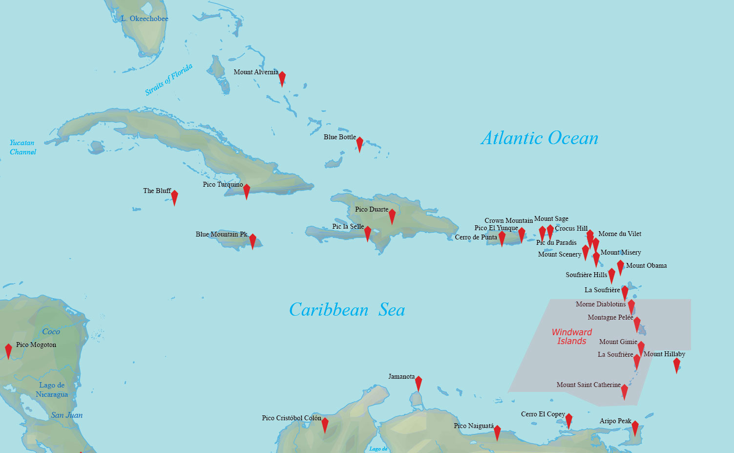 Windward Islands Map GIS Geography