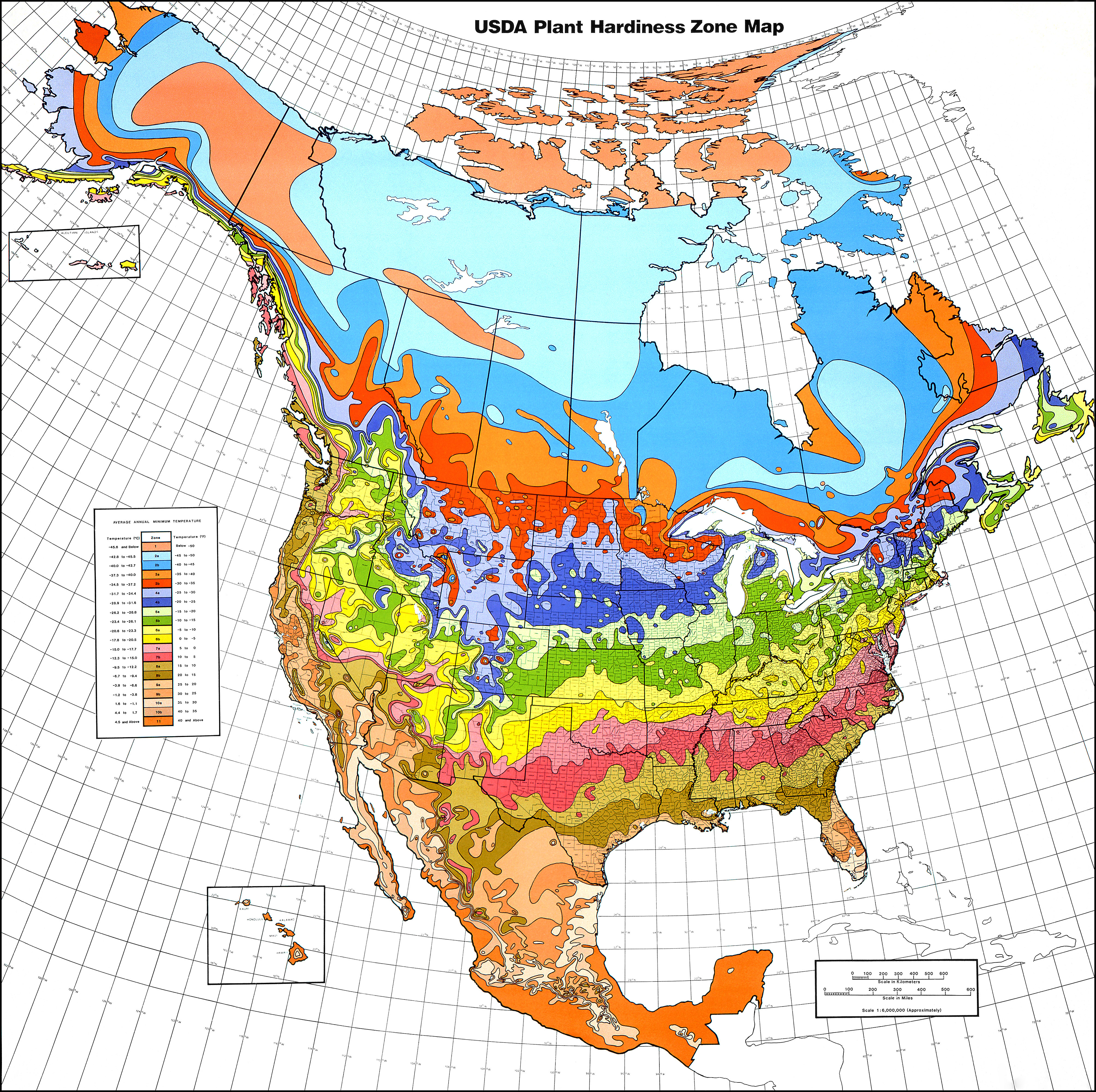 USDA Plant Hardiness Zone Map Of The Us