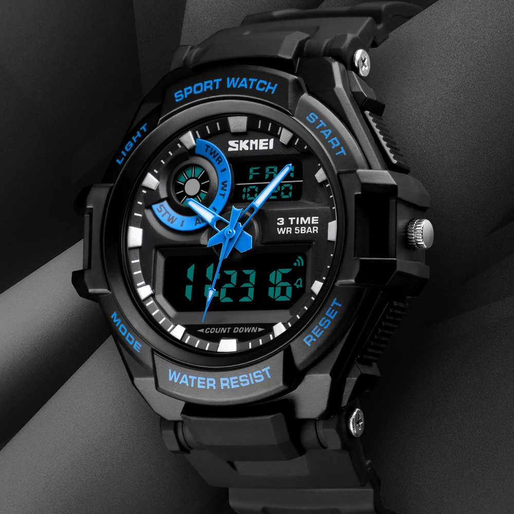 Skmei 1357 Men 50M Waterproof Military LED Digital Electronic Wrist