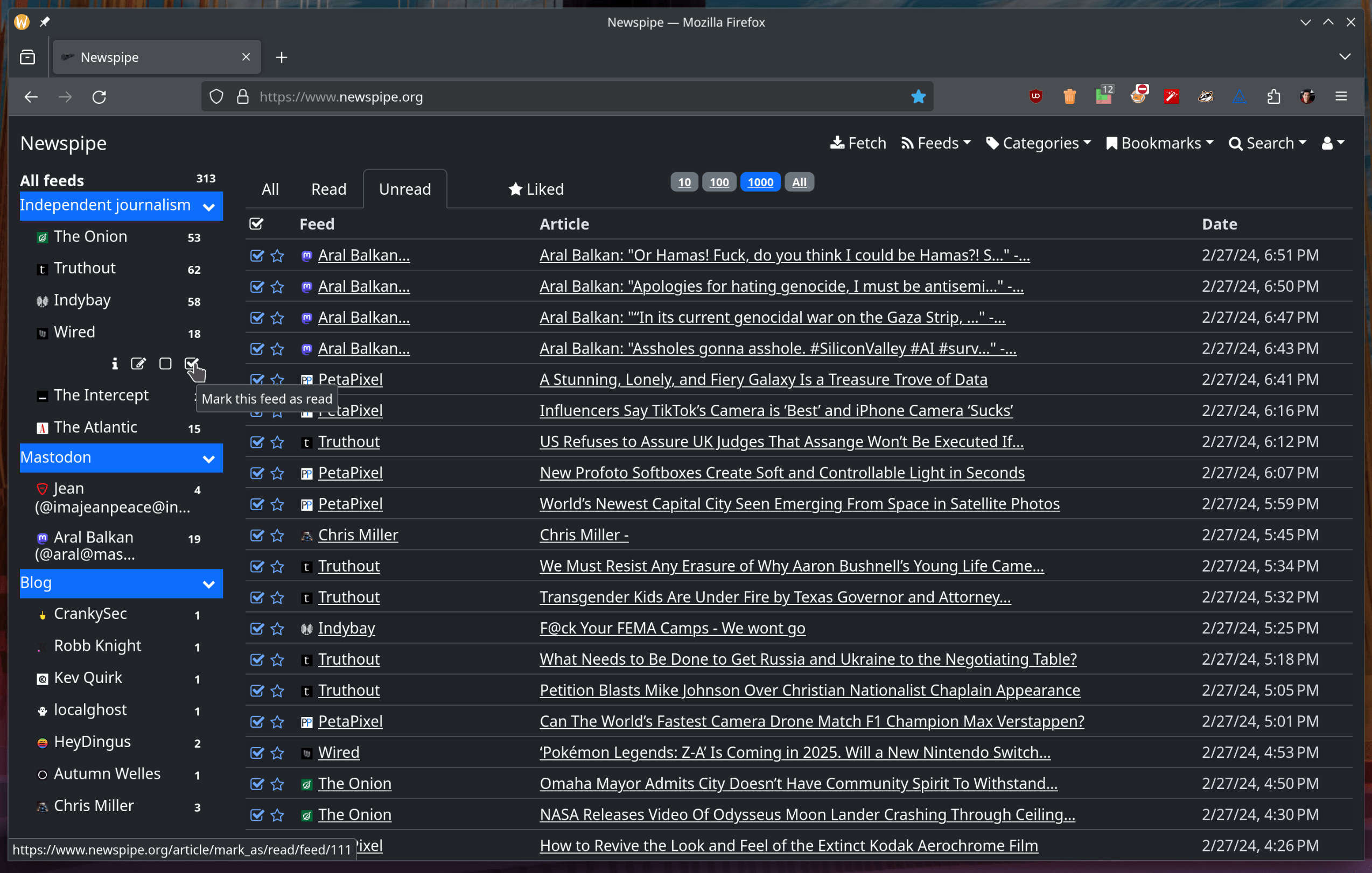 newspipe A web news aggregator.