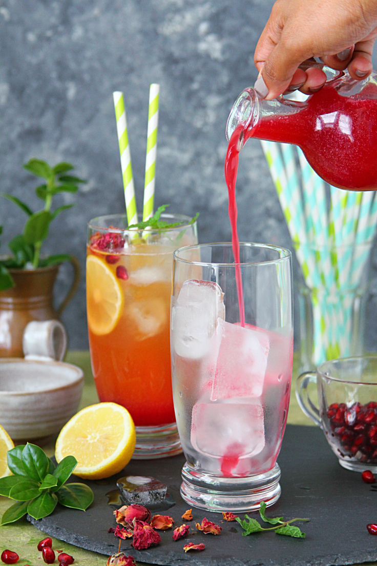 Stay Cool This Summer With Pomegranate Rose Iced Tea Gitadini