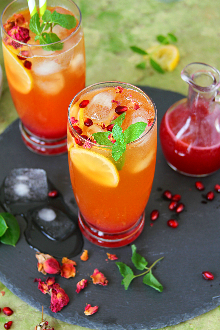 Stay Cool This Summer With Pomegranate Rose Iced Tea Gitadini