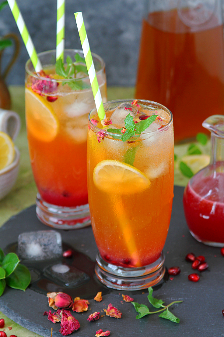 Stay Cool This Summer With Pomegranate Rose Iced Tea Gitadini