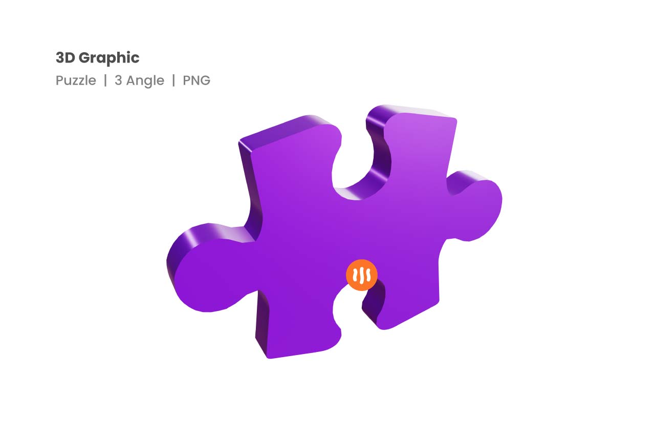 Puzzle 3D Graphic Git Aset