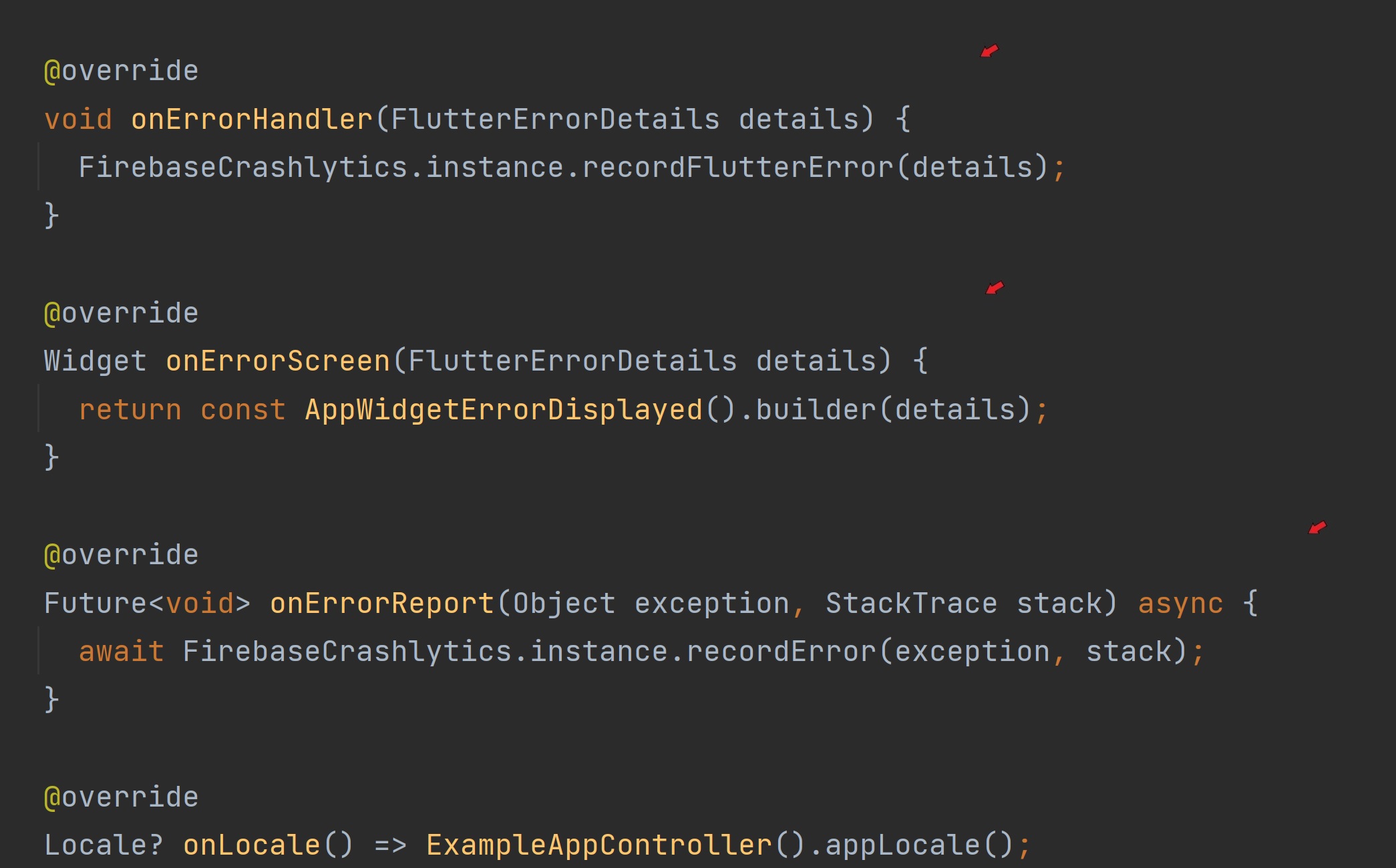 Error handling topic Dart API