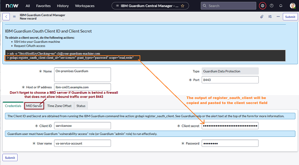 Getting started IBM/ServiceNowGuardiumVulnerabilityAssessment
