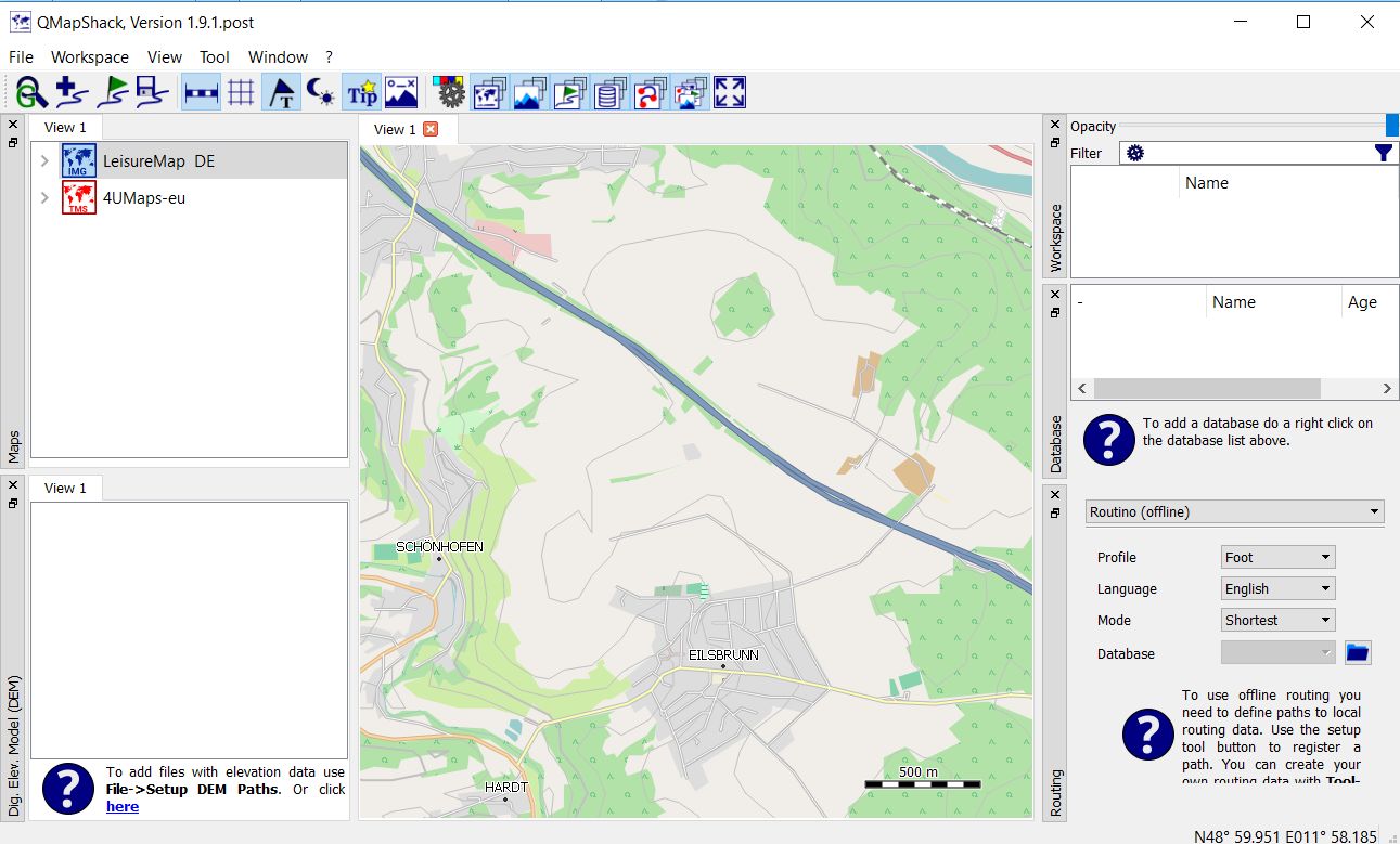 Qmapshack Maps Topographic Map of Usa with States