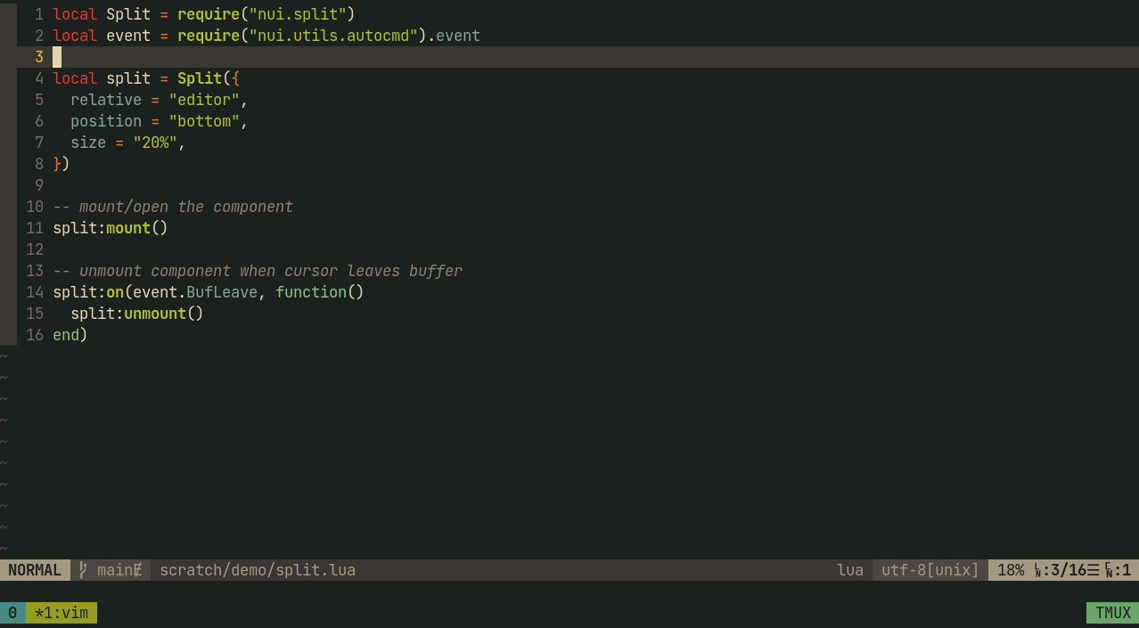 GitHub MunifTanjim/nui.nvim UI Component Library for Neovim.