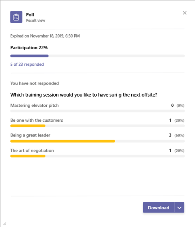 Microsoft Teams Apps Poll