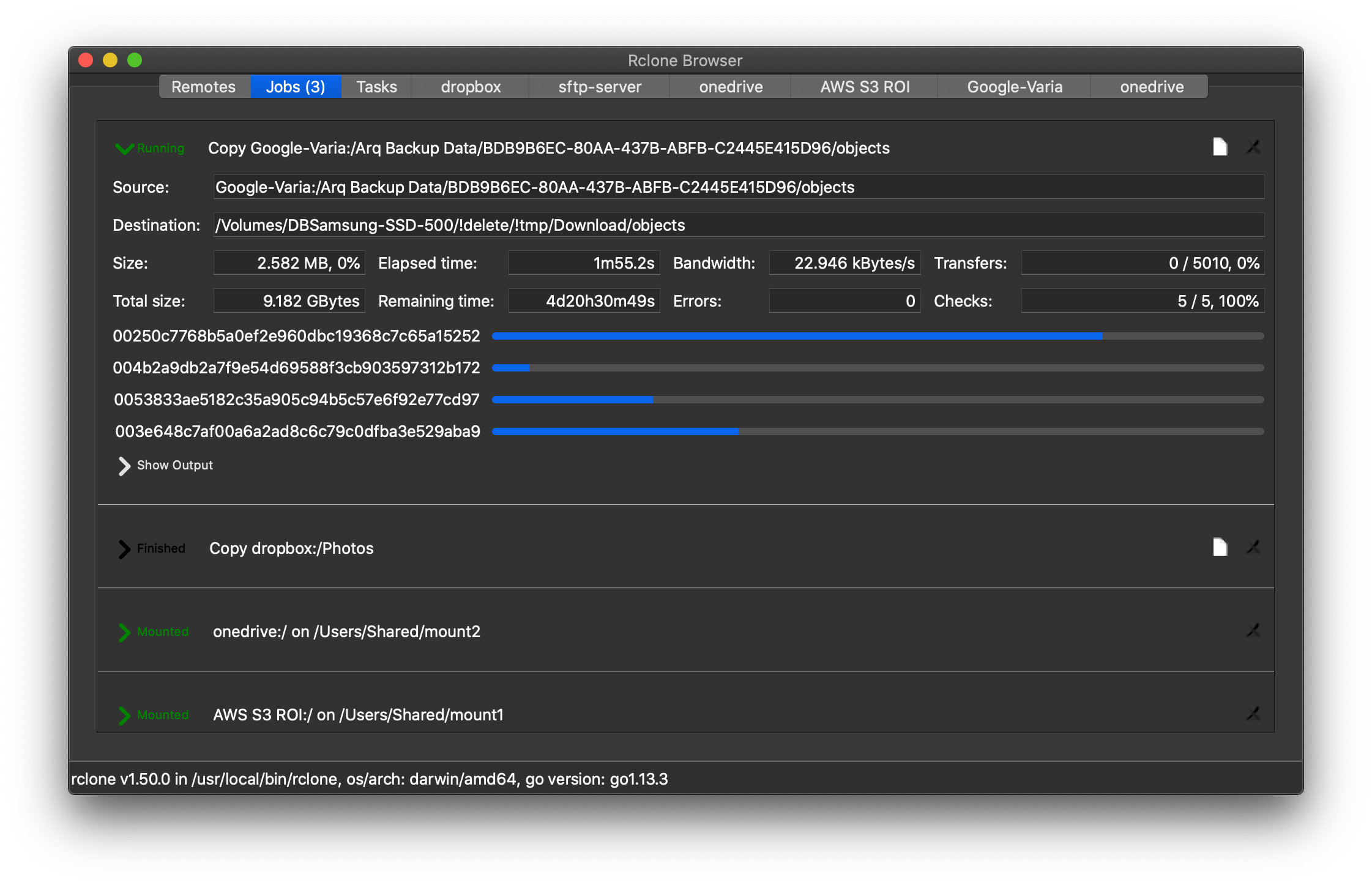 RcloneBrowser Simple cross platform GUI for rclone. Supports macOS