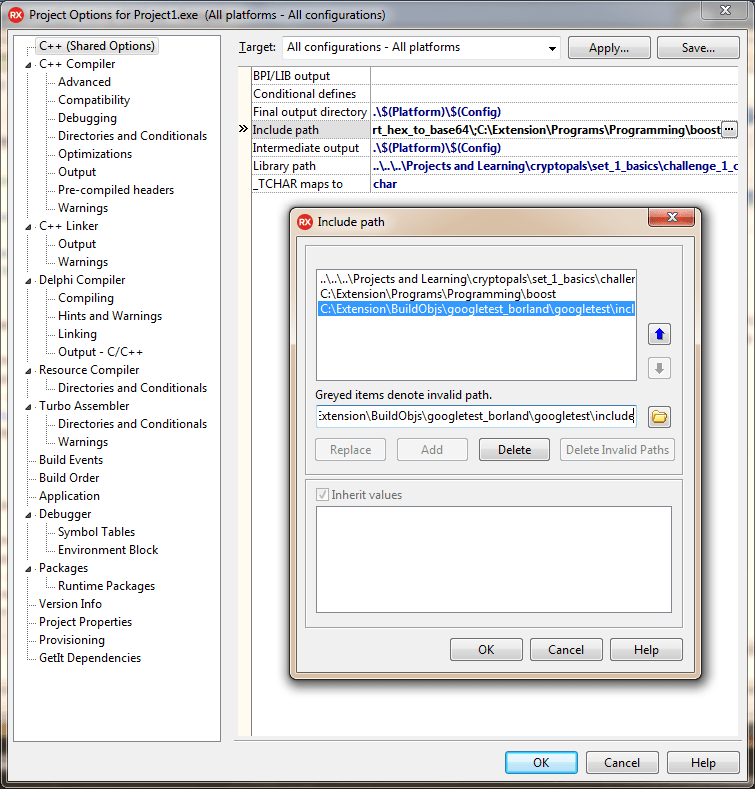 Importing into Embarcadero C┼┼Builder Starter 10.2 · tanzislam