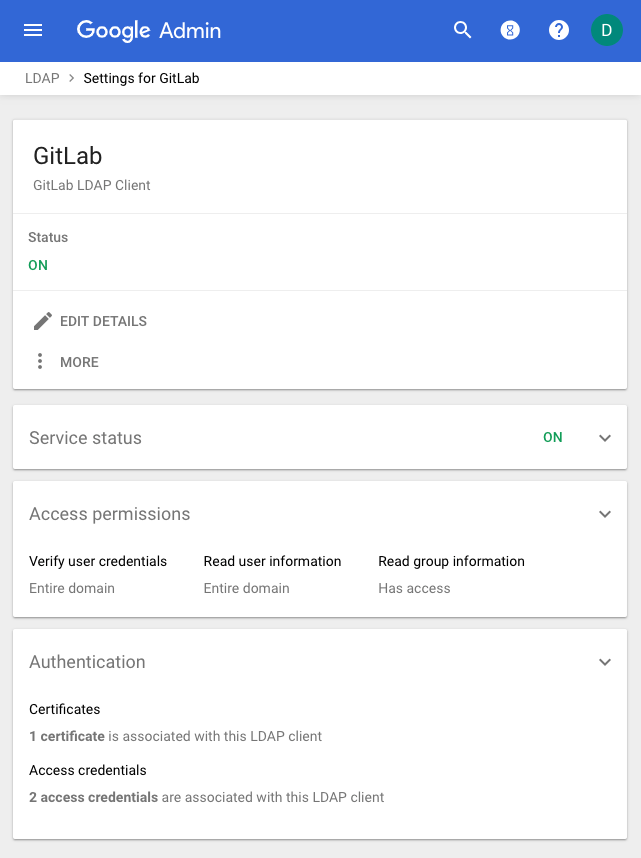 Google Secure LDAP GitLab