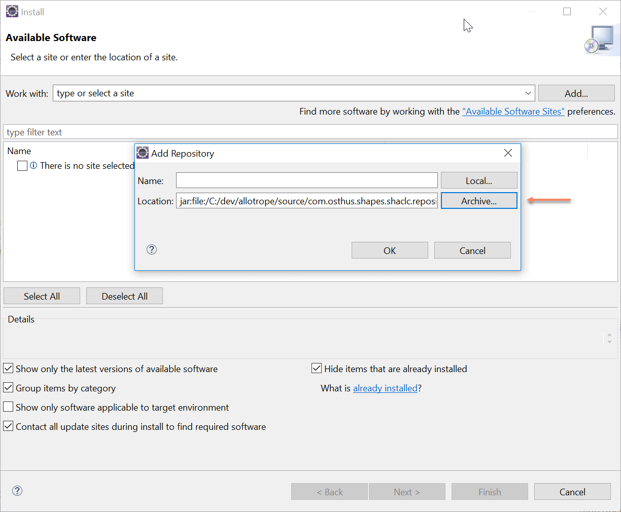 Installing an Eclipse Plugin · Wiki · Allotrope Open Source / allotropedevops · GitLab