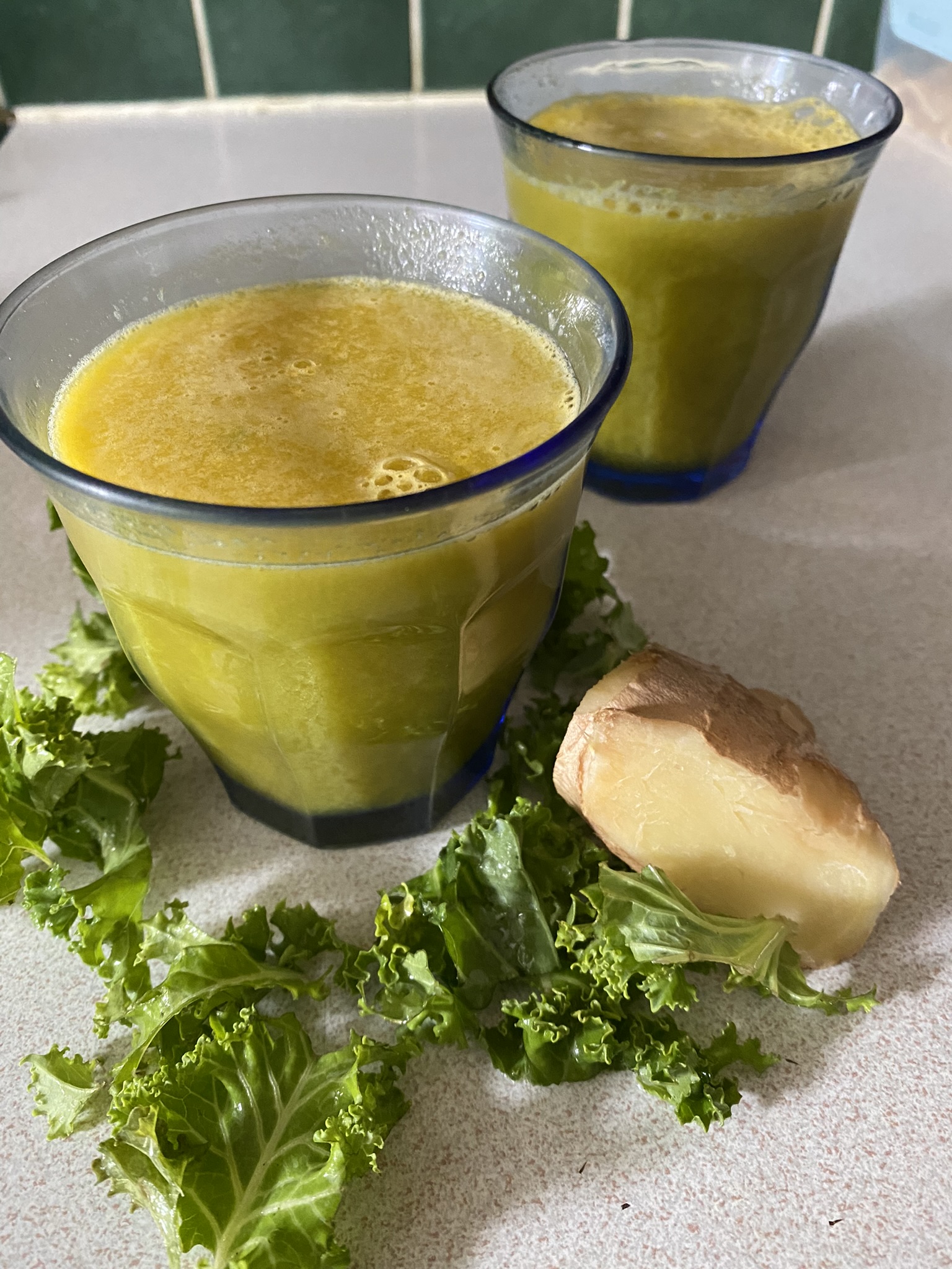 Kale and Orange Juice with Ginger Give Me Some Spice!