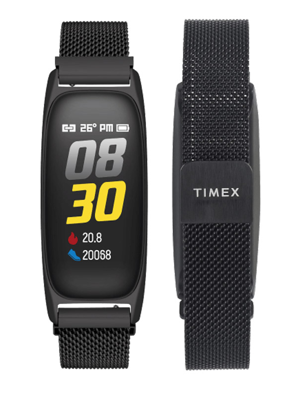 Timex Fashion Fitness Band with Heart Rate Tracker, Metal Mesh Bracelet