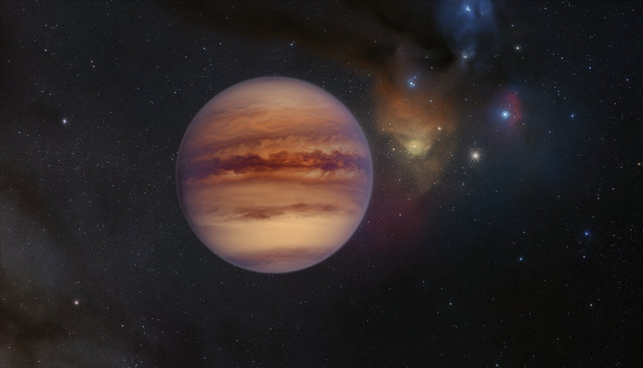 Artist’s impression of a rogue planet, also known as free-floating planets.