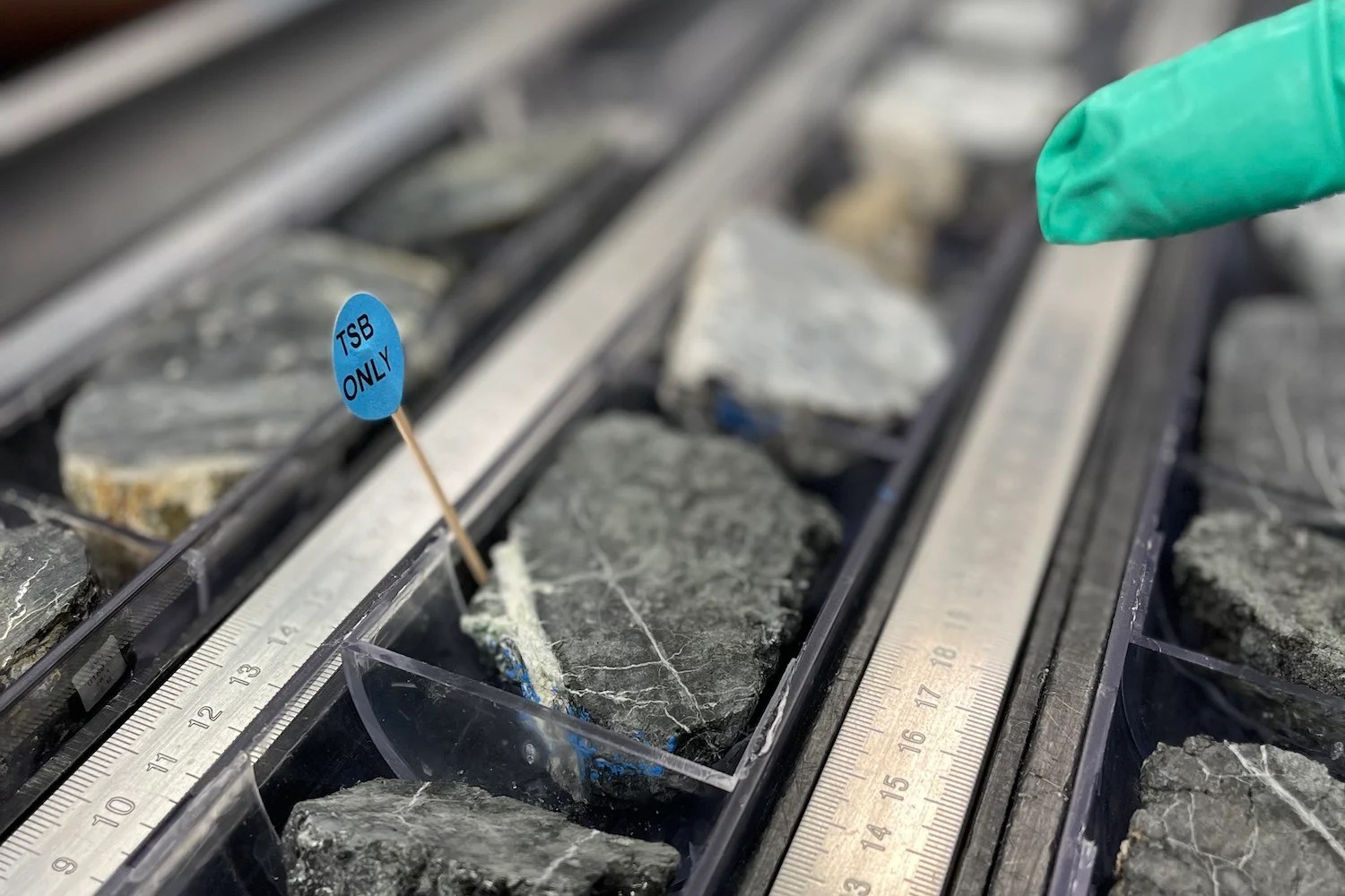 This is just a small portion of a very, very long core sample drilled out of the Atlantic Ocean seafloor.