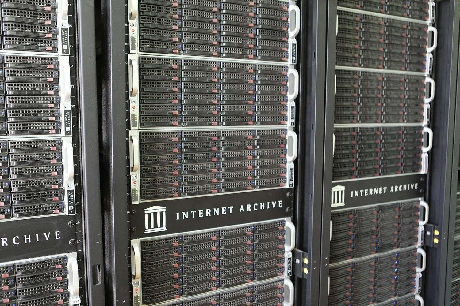 Internet Archive servers at the headquarters in San Francisco.