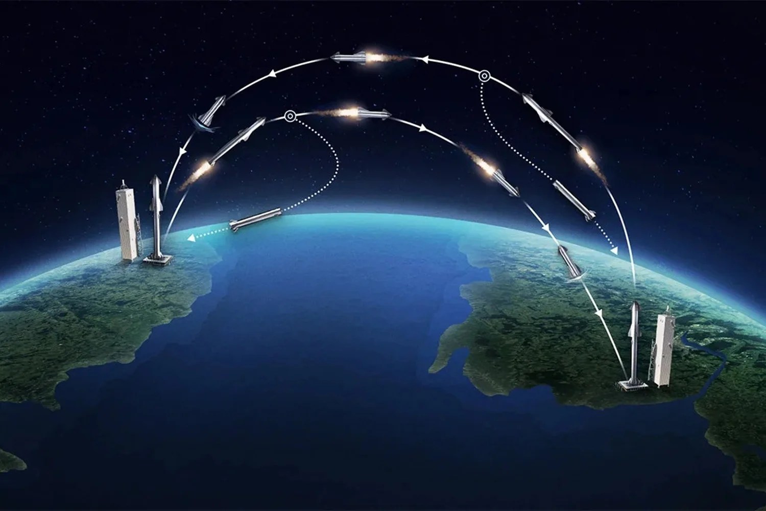 A mockup of the Rocket Cargo Vanguard program.