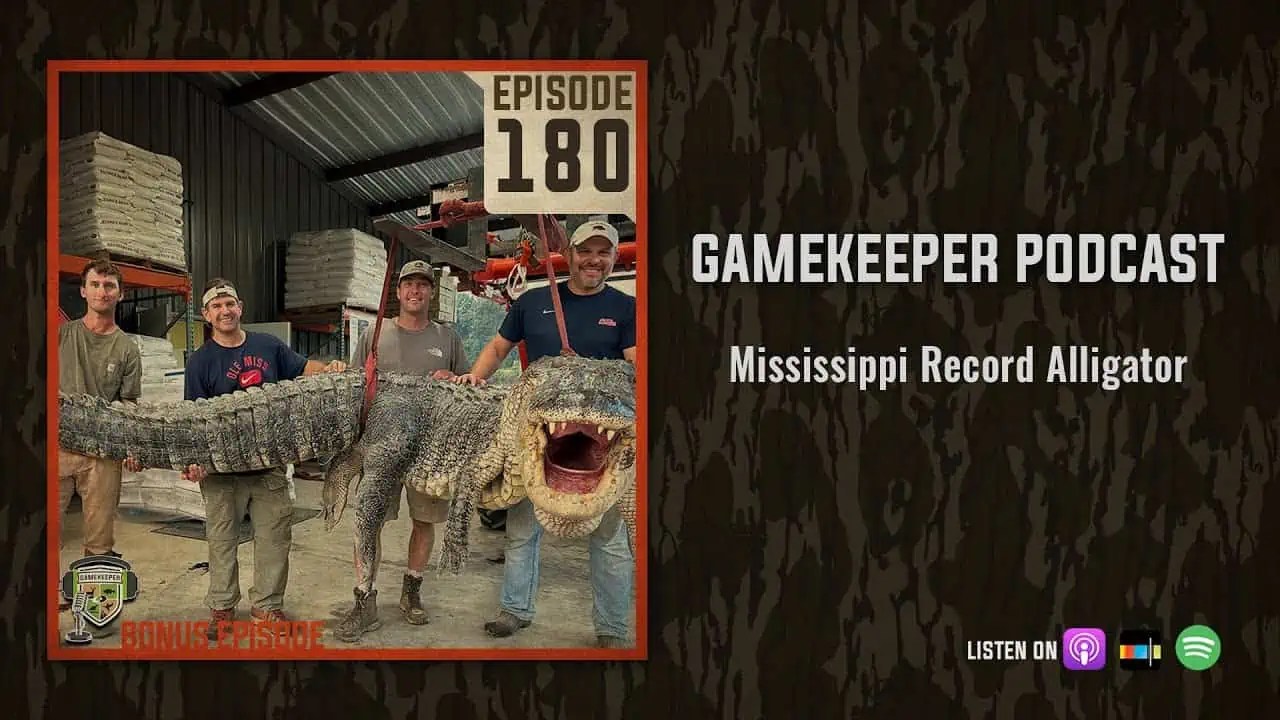 EP180 Mississippi Record Alligator Mossy Oak Gamekeeper