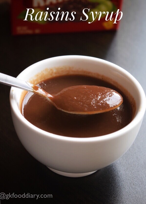 Homemade Raisin Syrup Recipe for Baby Sweetener for Baby Food