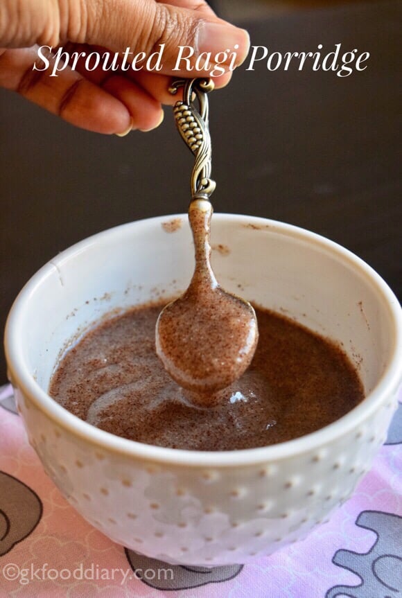 Sprouted Ragi Porridge For Babies How to make Ragi Porridge For