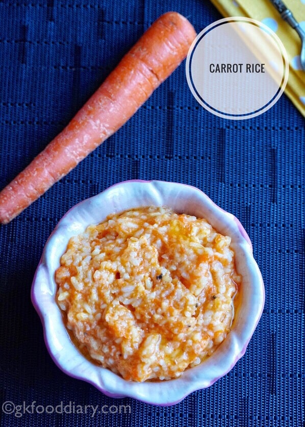 Carrot Rice Recipe for Babies and Toddlers