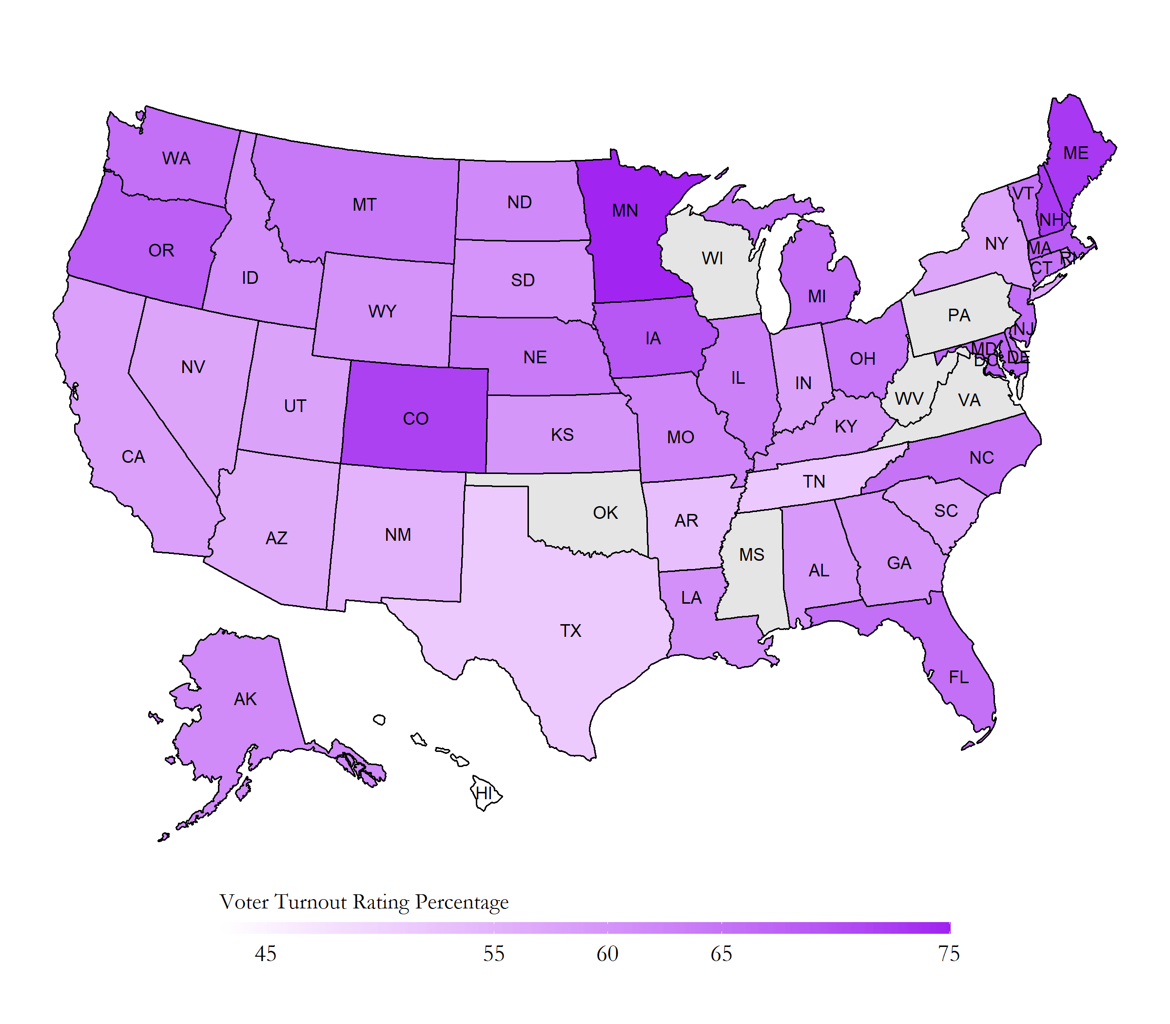 Voter turnout MIT Election Lab