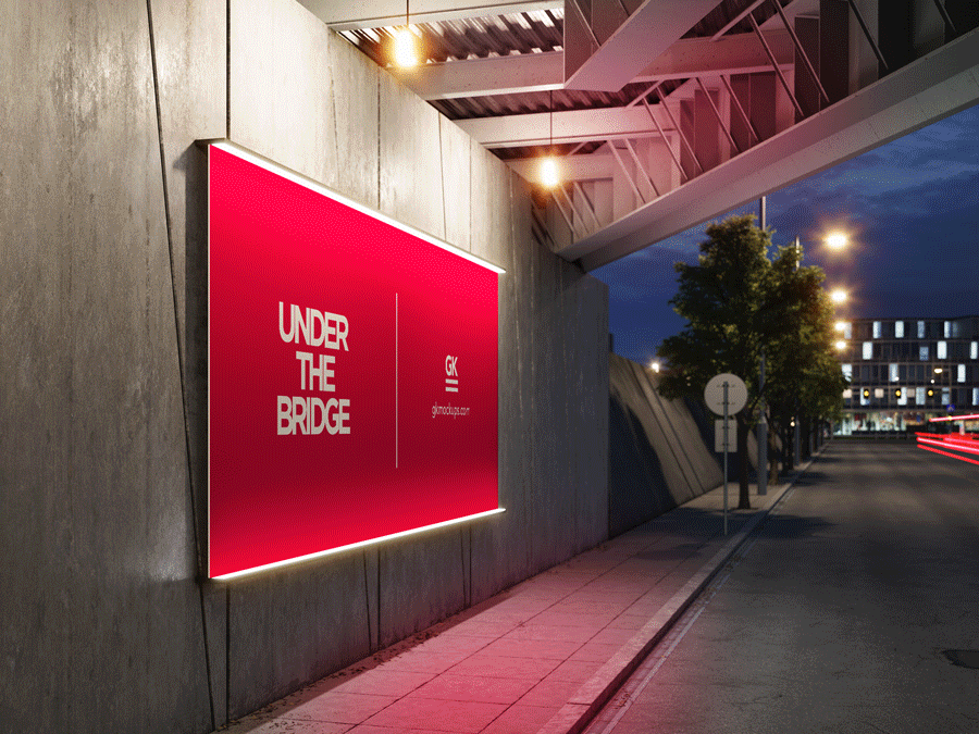 Under the Bridge Billboard Mockup GK Mockups Store