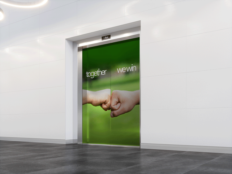 Realistic 3D Elevator Mockup 3 in 1 GK Mockups Store