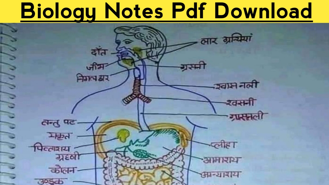 Biology PDF Notes जीव विज्ञान नोट्स Biology Notes in Hindi Gk skill