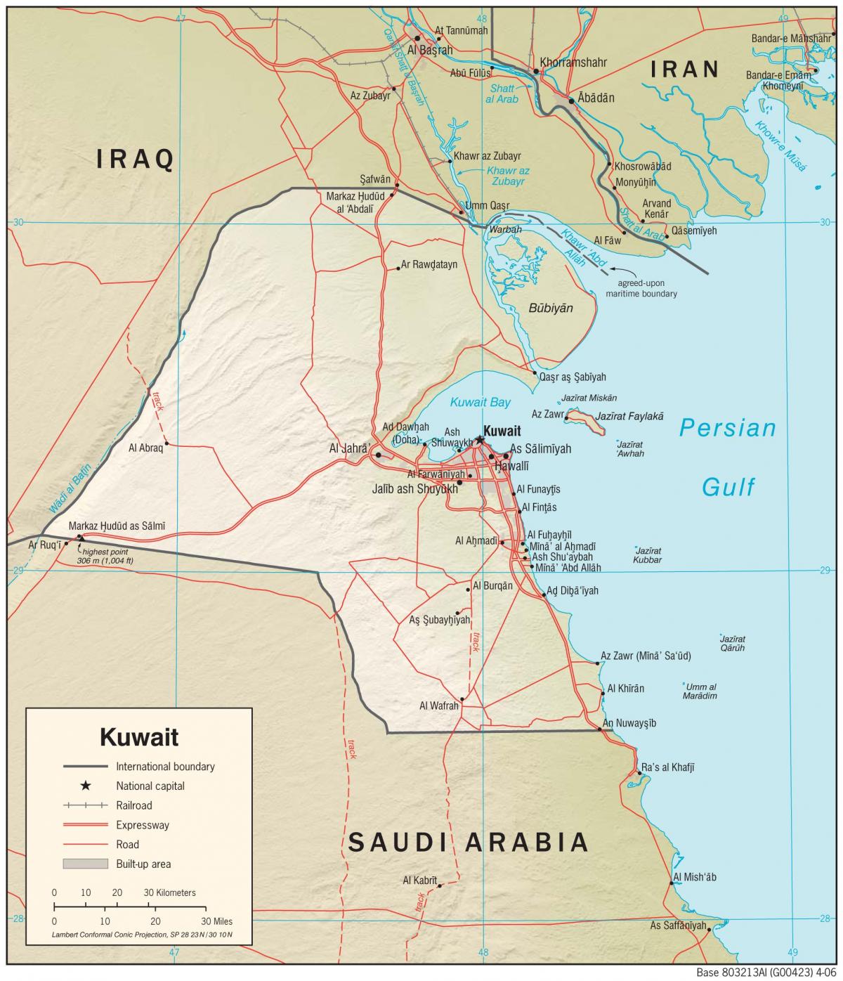 Mapa de kuwait Kuwait mapa de localización (Oeste de Asia Asia)