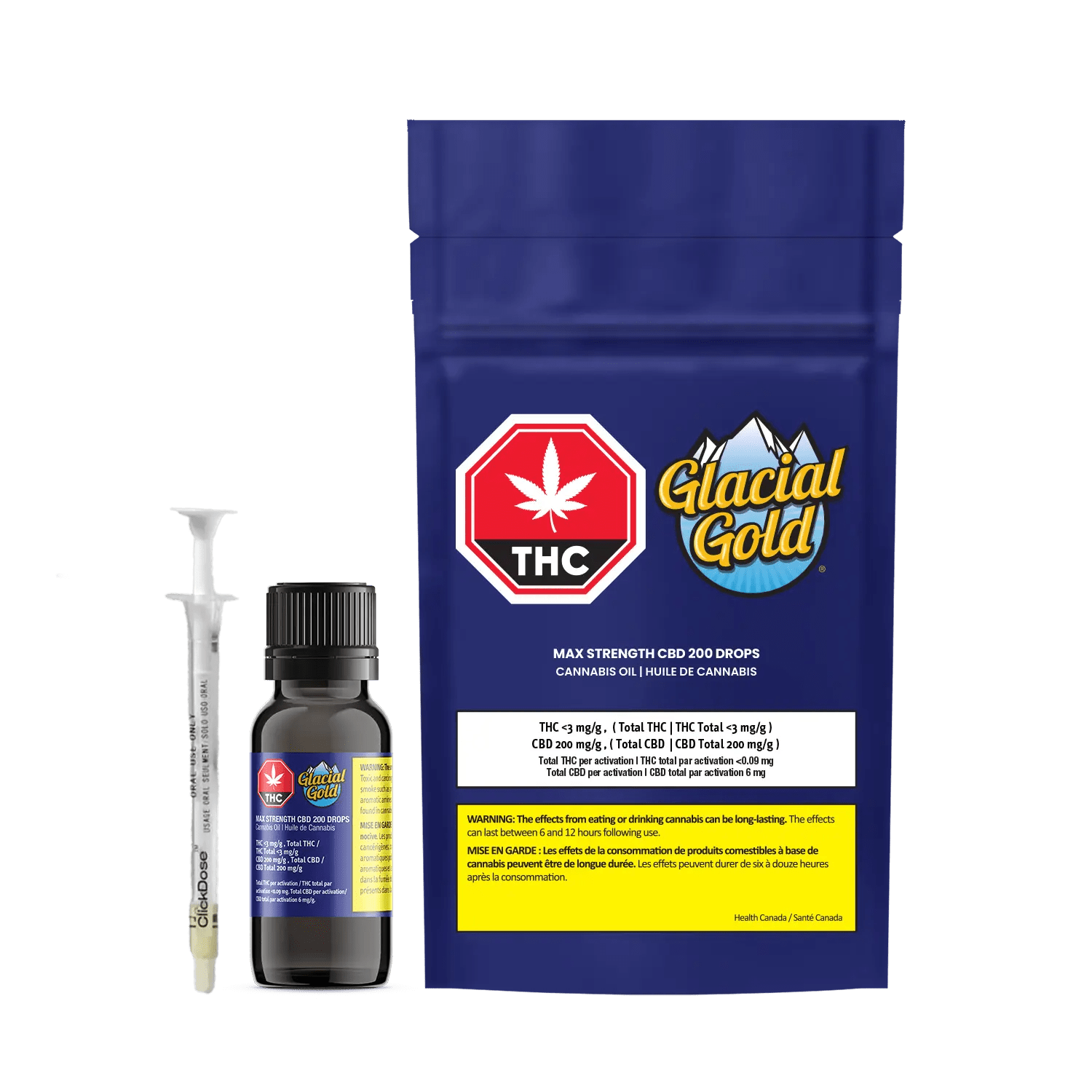 Glacial Gold Distilled CBD 200 Oil