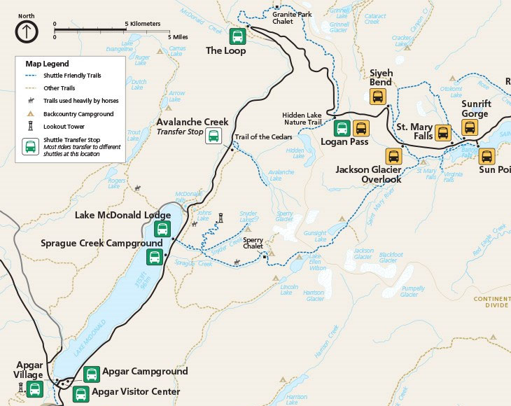 Shuttle Stops Glacier National Park Us National Park