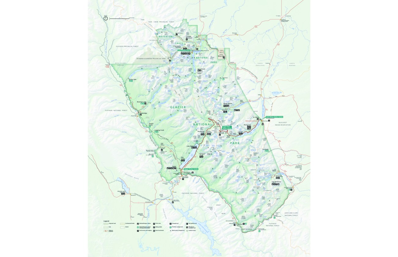 Printable Glacier National Park Map - Nelly Yevette