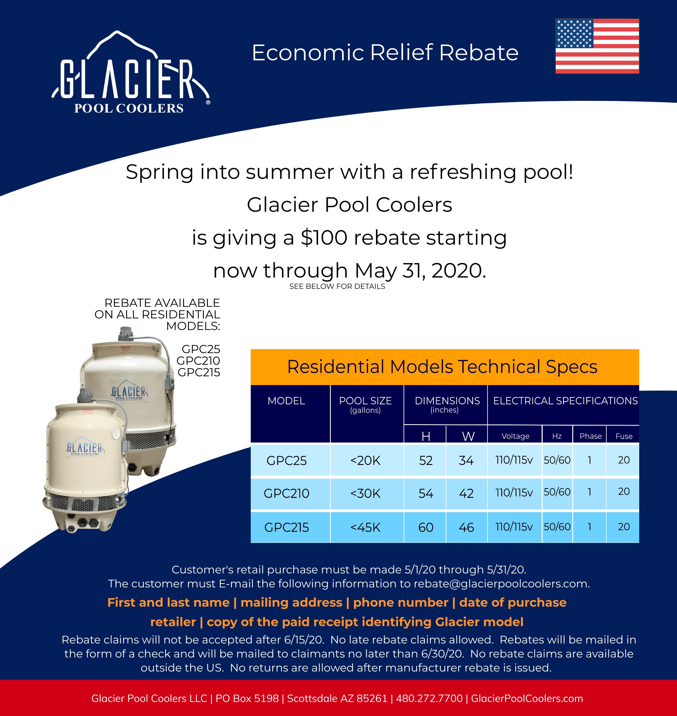 REBATE MAY2020 Glacier Pool Coolers