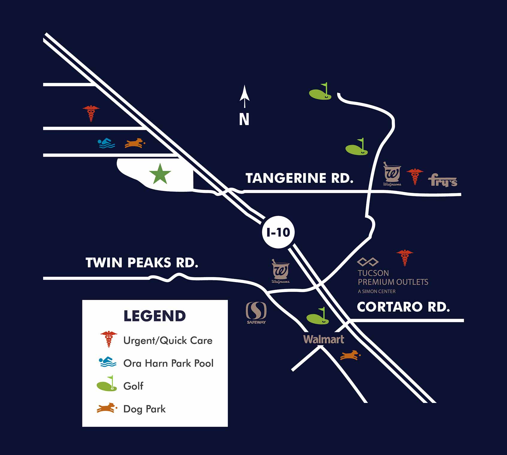 Area map Gladden Farms new homes development Marana AZ