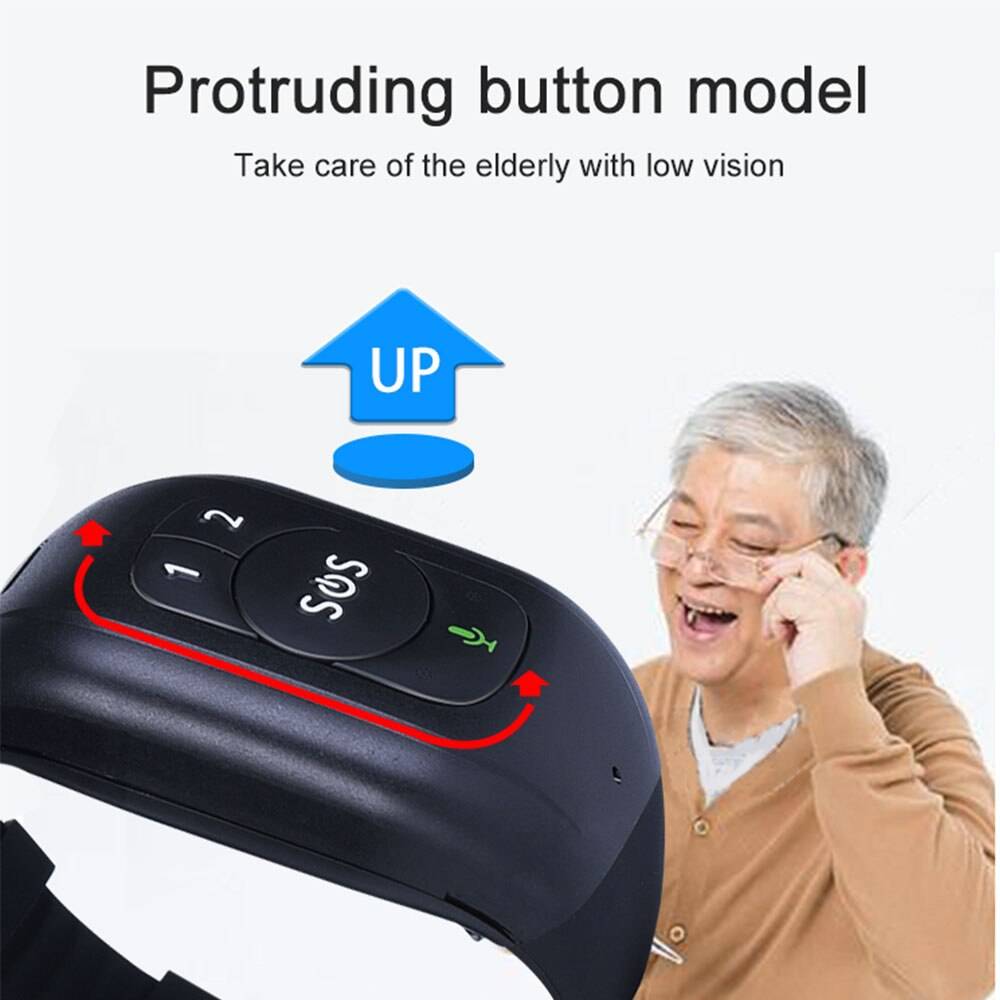 4G Smart GPS Bracelet for Elderly with Health Monitoring and SOS V48