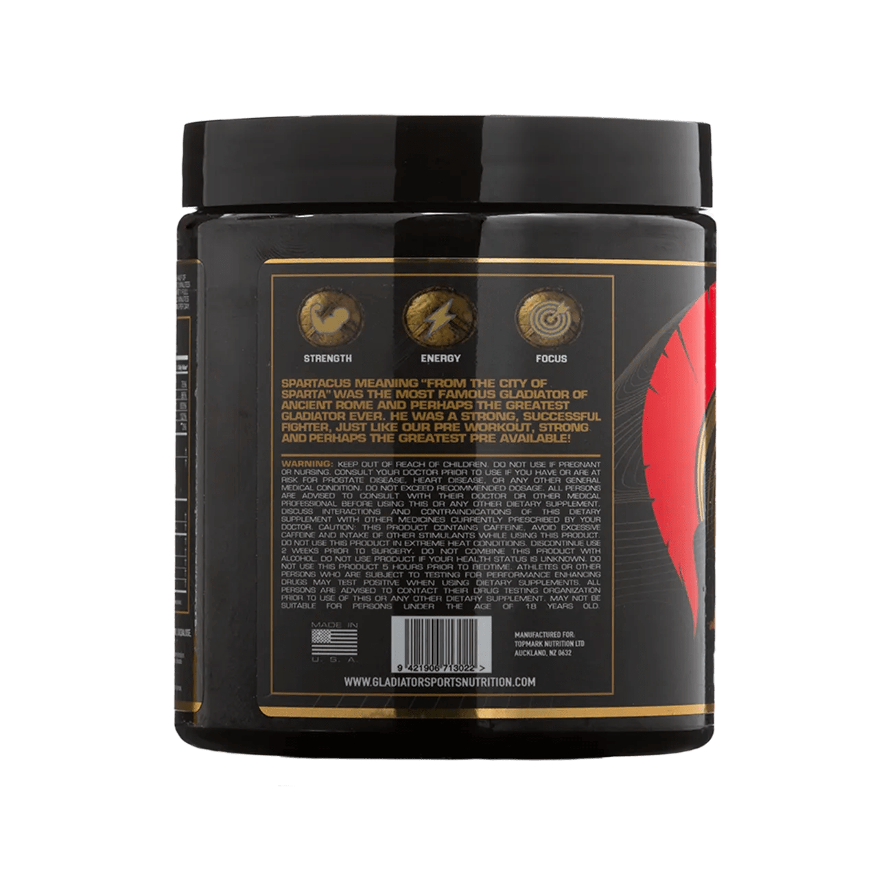 Spartacus PreWorkout Gladiator Sports Nutrition
