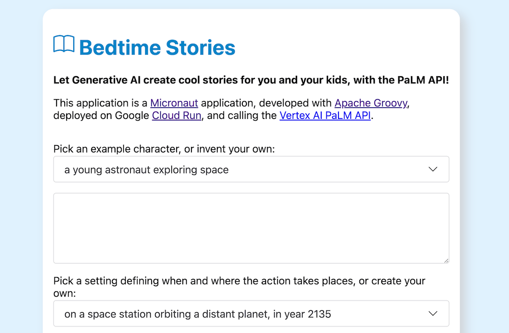Creating kids stories with Generative AI